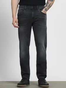 Mufti Men Slim Fit Mid-Rise Heavy Fade Stretchable Jeans