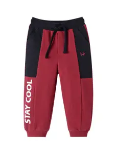 Honeyhap Boys Colourblocked Pure Cotton Joggers