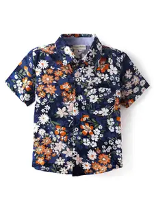 CrayonFlakes Boys Floral Opaque Printed Casual Shirt