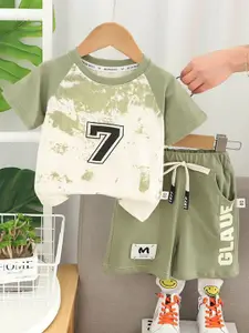 StyleCast x Revolte Boys Dyed Pure Cotton T-shirt With Shorts