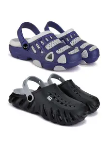 BERSACHE Boys Pack Of 2 Clogs Flip Flops