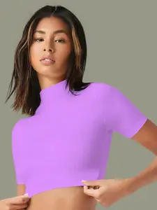 Dream Beauty Fashion Women Ribbed High Neck Top