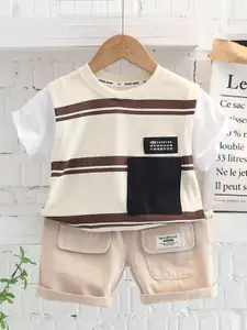 StyleCast x Revolte Boys Printed Pure Cotton T-shirt with Shorts