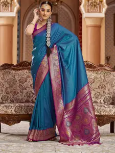 elora Woven Design Zari Silk Blend Banarasi Saree