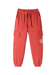 Honeyhap Boys Pure Cotton Regular Fit Mid-Rise Joggers