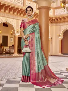 elora Woven Design Silk Blend Designer Kanjeevaram Saree