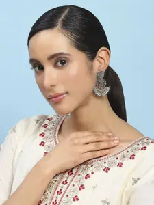 Biba Artificial Stones Studded Contemporary Drop Earrings