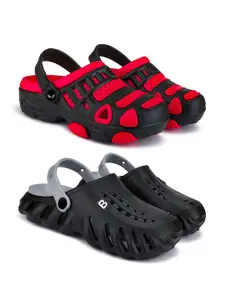 BERSACHE Boys Pack Of 2 Clogs & Sandals