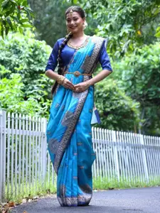Anouk Woven Design Zari Tussar Saree