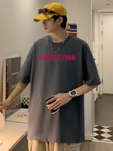 StyleCast x Revolte Men Typography Printed T-shirt