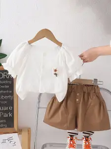 StyleCast x Revolte Girls Pure Cotton Printed Top With Shorts