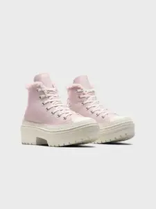 Converse Women Chuck Taylor All Star Lugged Heel Sherpa Leather High Top Sneakers