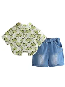 StyleCast x Revolte Boys Printed Shirt with Shorts