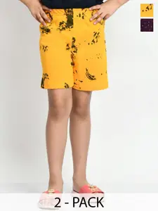 BAESD Girls Pack OF 2 Floral Printed Shorts