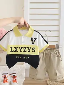 StyleCast x Revolte Boys Printed Pure Cotton T-shirt with Shorts