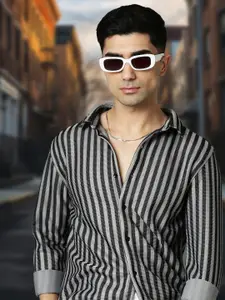 Kook N Keech Men Standard Opaque Striped Casual Shirt