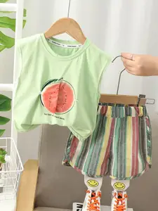 StyleCast x Revolte Boys Pure Cotton Printed T-shirt With Shorts