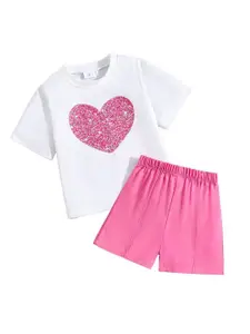 StyleCast x Revolte Girls Quriky Printed T-shirt With Shorts