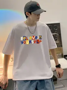 StyleCast x Revolte Men Typography Printed T-shirt