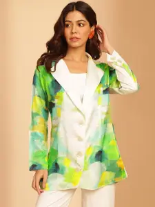 navyasa by liva Printed Comfort-Fit Casual Blazer