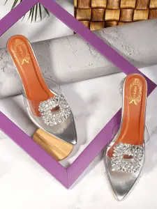 DIPYO Women Block Heels Mules