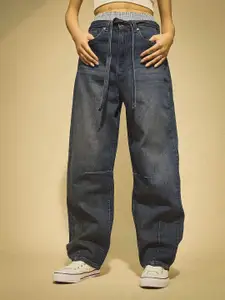 Flying Machine K-Street X Barrel Fit Belt Tie Up Jeans