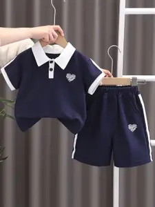 StyleCast x Revolte Boys Shirt Collar Short Sleeves T-shirt With Shorts