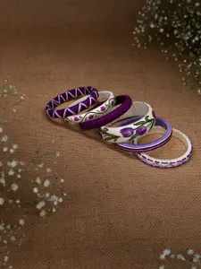 Taasha Craft Set Of 6 Threaded Bangles
