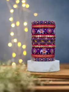 Taasha Craft Set Of 10 Cotton Threads Bangles