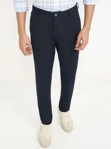 Park Avenue Men Solid Mid-Rise Cotton Trousers