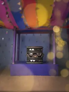 Taasha Craft Set Of 7 Threaded & Mirror Studded Bangles