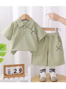 StyleCast x Revolte Boys Shirt Collar T-shirt with Shorts