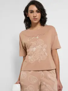 Dreamz by Pantaloons Printed Pure Cotton Lounge Tshirts