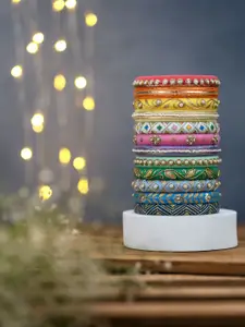 Taasha Craft Amodini Set Of 12 Thread Bangles