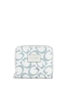 GUESS Women ABREE Printed Zip Around Wallet