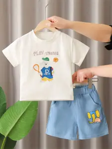 StyleCast x Revolte Boys Printed Round Neck Short Sleeves T-shirt With Shorts