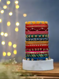 Taasha Craft Set Of 12 Thread Bangles