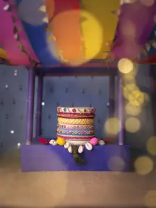 Taasha Craft Handcrafted Cotton Thread Bangles Set