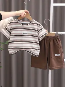 StyleCast x Revolte Boys Striped Short Sleeves T-shirt With Shorts