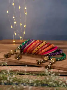 Taasha Craft Set Of 11 Handcrafted Cotton Thread Bangles