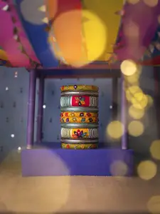 Taasha Craft Set Of 10 Threaded & Sequined Bangles