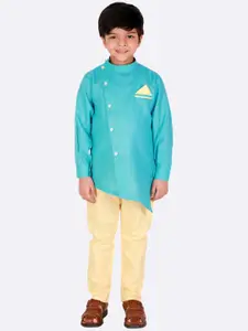 Superminis Boys Solid Regular Pure Cotton Kurta with Pyjamas
