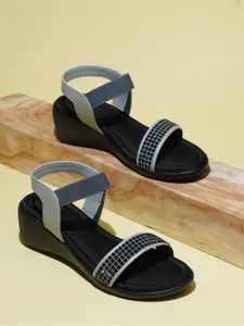 Froh Feet Women Open Toe Wedge Heel Sandals