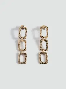 MANGO Geometric Drop Earrings