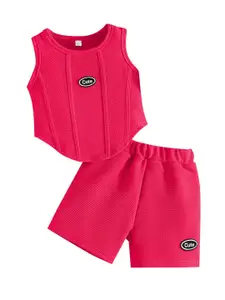 StyleCast x Revolte Girls Round Neck Sleeveless Top With Shorts