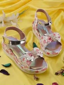 BAESD Girls Embellished Wedge Heel Open Toe Sandals with Bow