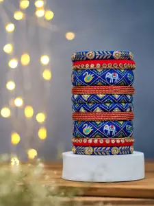 Taasha Craft Set Of 10 Handcrafted Cotton Thread Bangles