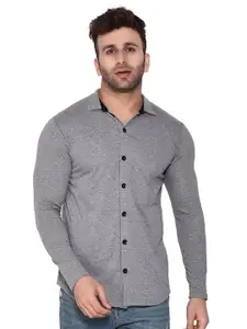 BEYOU FASHION Spread Collar Long Sleeves Cotton Casual Shirt