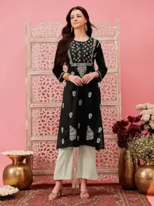 ADA Women Ethnic Motifs Embroidered Chikankari Kurti