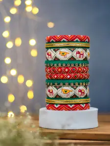 Taasha Craft Set Of 10 Cotton Threads Bangle